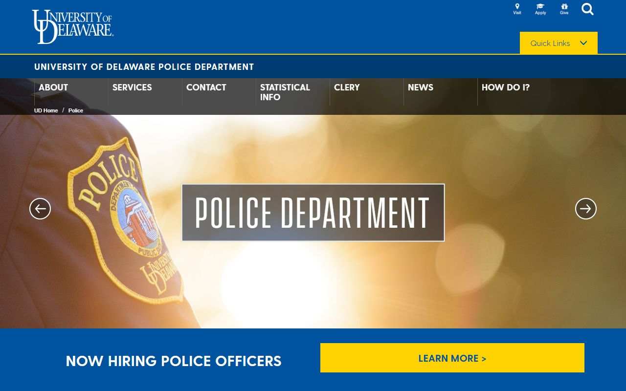 University of Delaware Police services for Newark Booking Releases