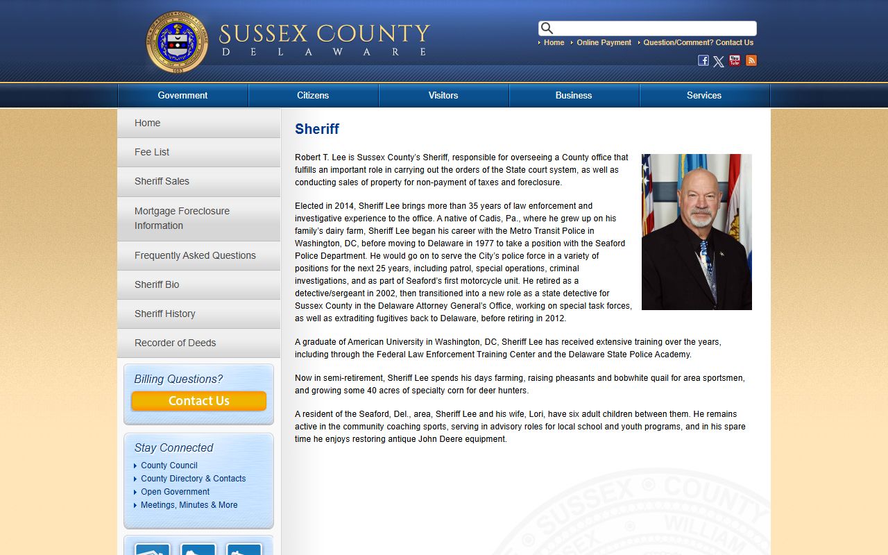 Sussex County Sheriff office for Booking Releases support